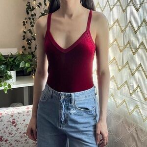 LA Hearts Red Velvet Bodysuit